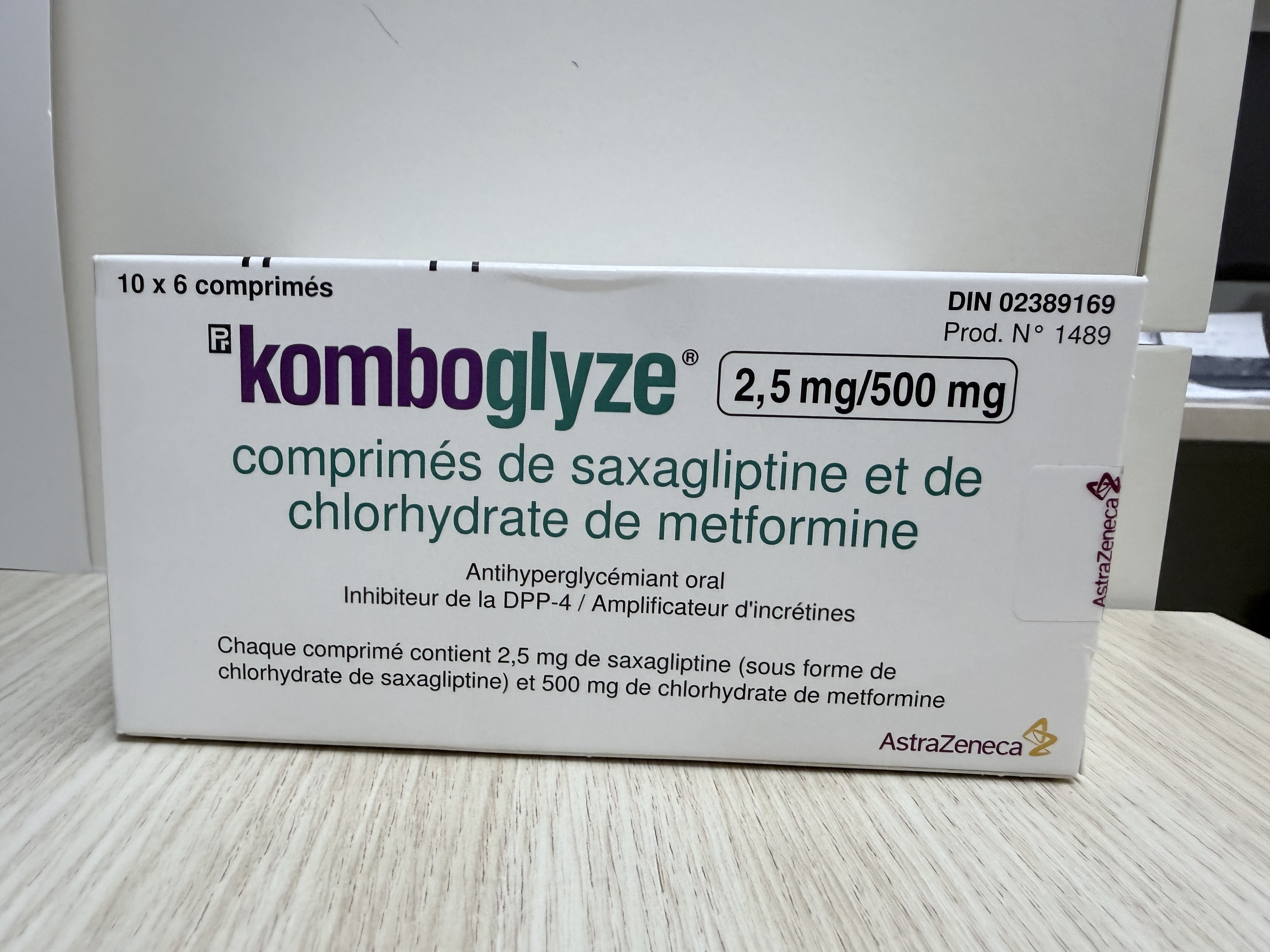 Komboglyze 2.5 MG / 500 MG — 60 comprimés